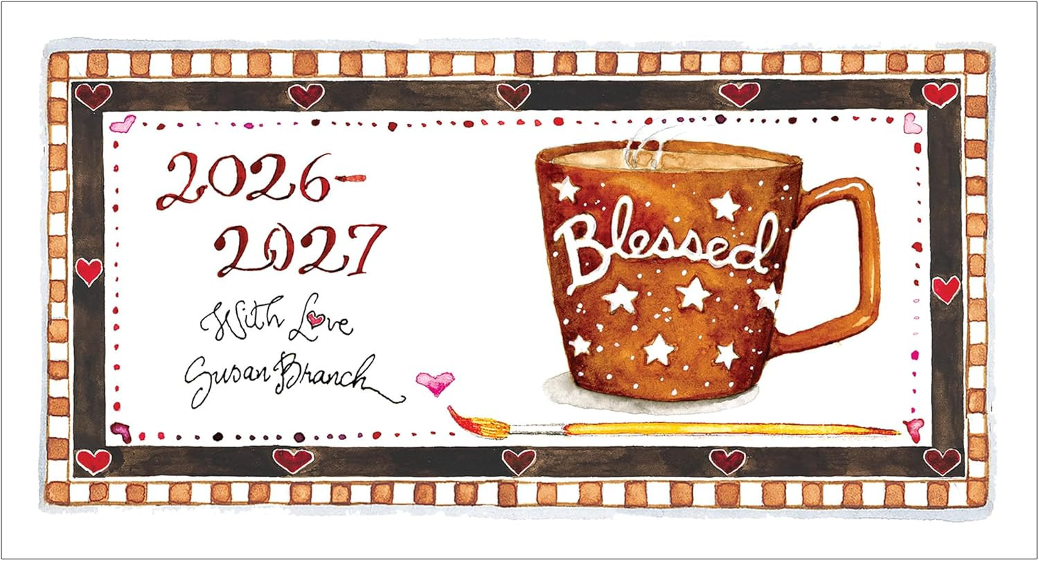 2026-2027 Susan Branch Small Monthly Pocket Planner with 2 Page Large Calendar G