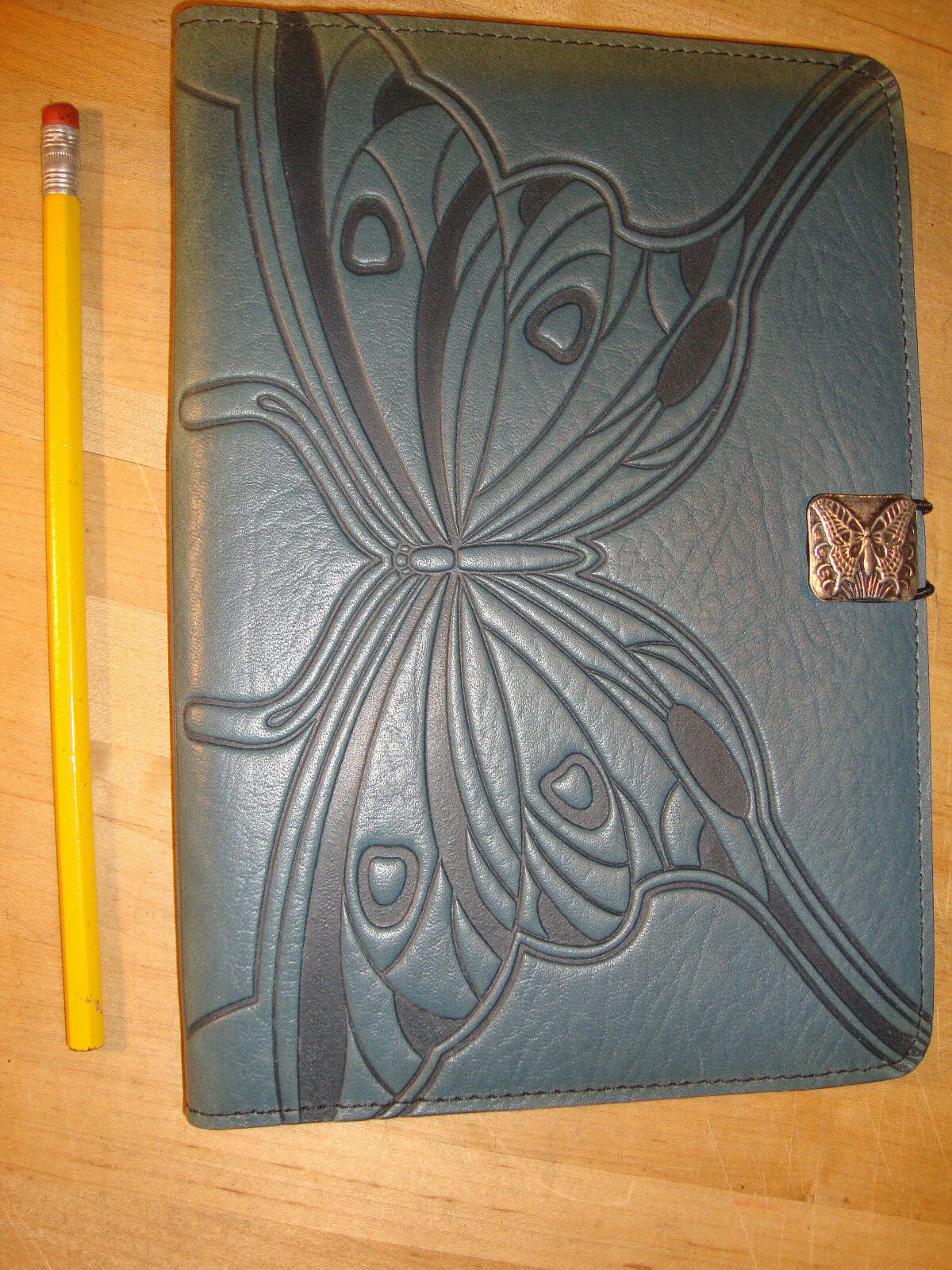 Oberon Design ” Tablet/Kindle Cover, 8.5 x 6 inch – Blue -Butterfly Design