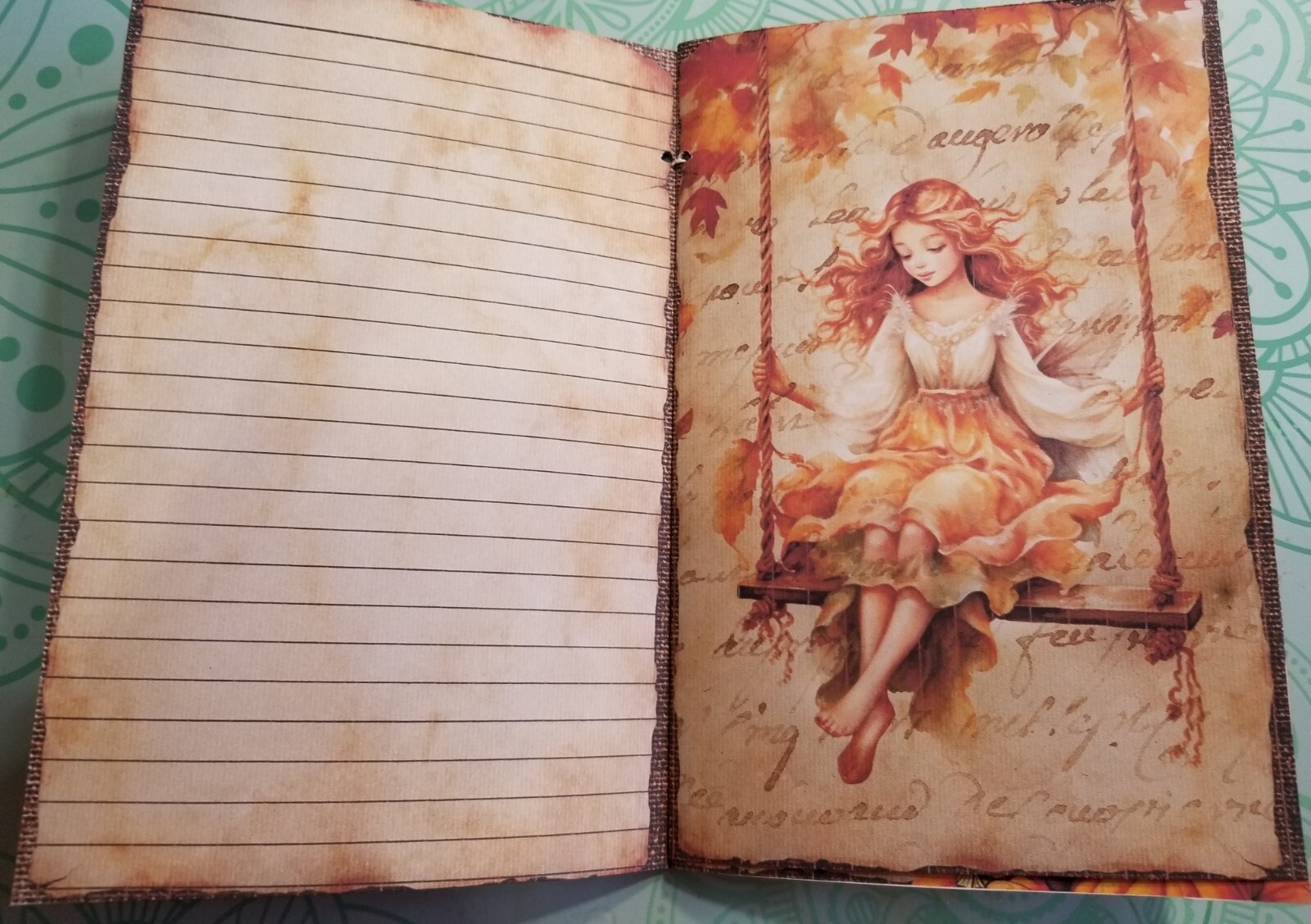 Junk Journal Blank Booklet “FOREST FAIRIES” HANDMADE FULL SIZED 9X6 40pgs