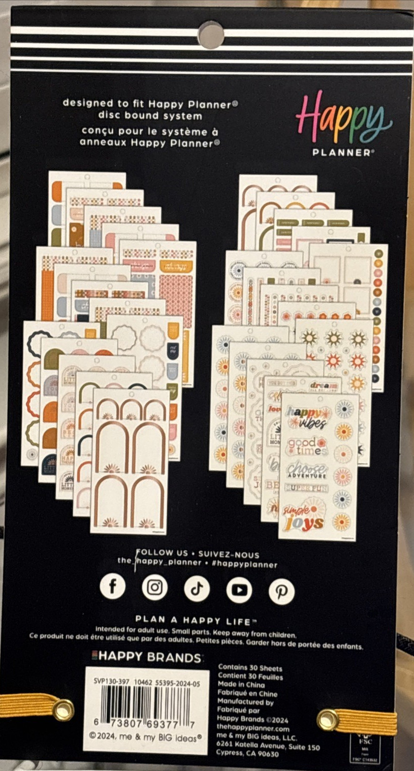 Happy Planner Simple Joys Stickers 484 Pieces Big Value Pack Brand New