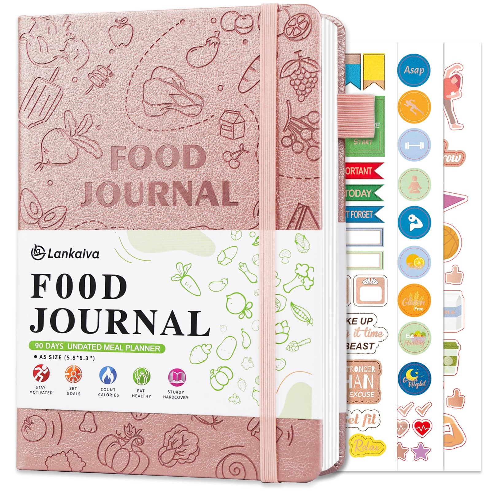 Food Journal for Women Weight Loss & Fitness – Meal Planner & Calorie Gold