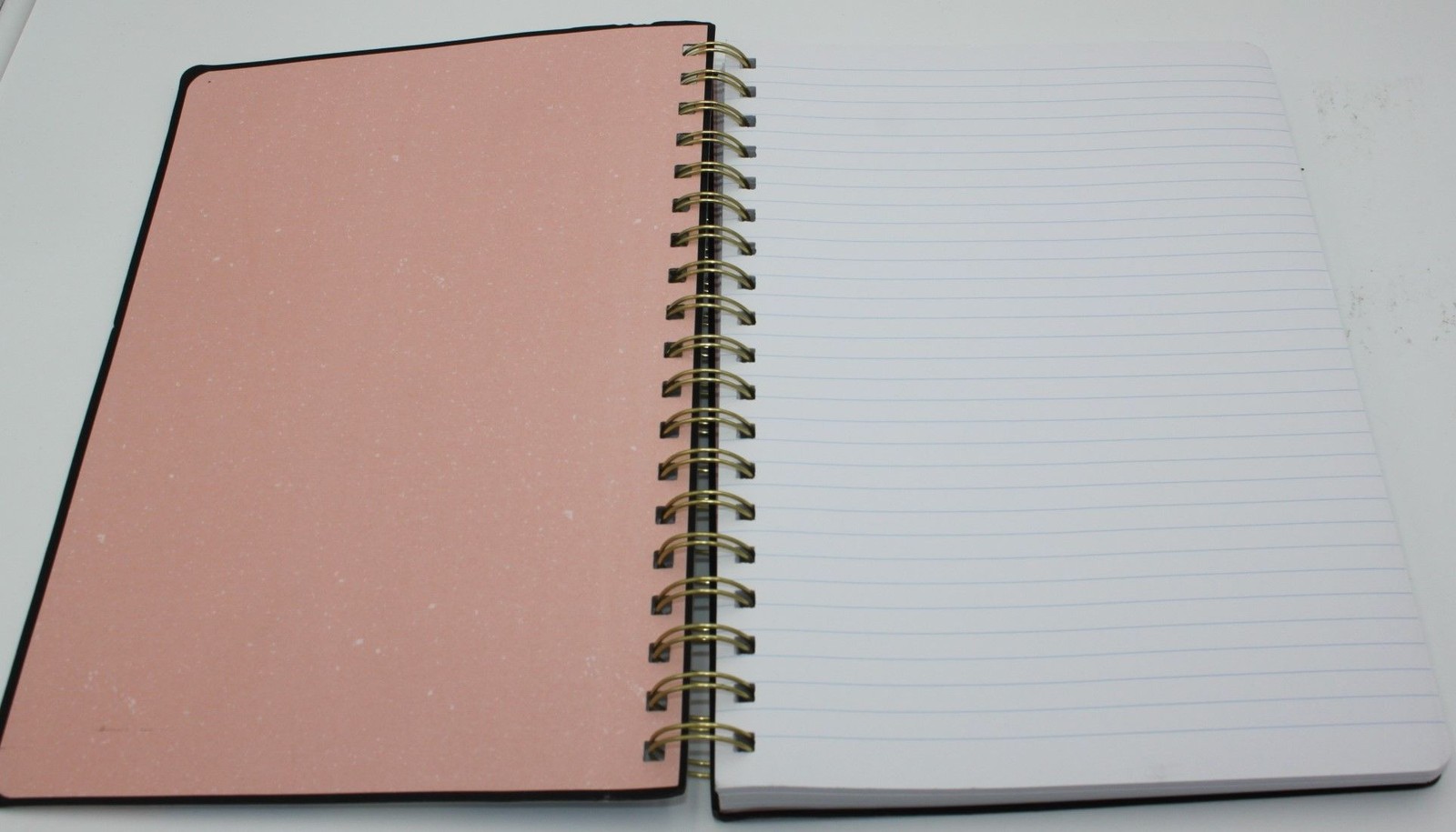 Markings by C.R. Gibson Spiral Notebook 240 Lined Pages Blue Geometric Gold Coil