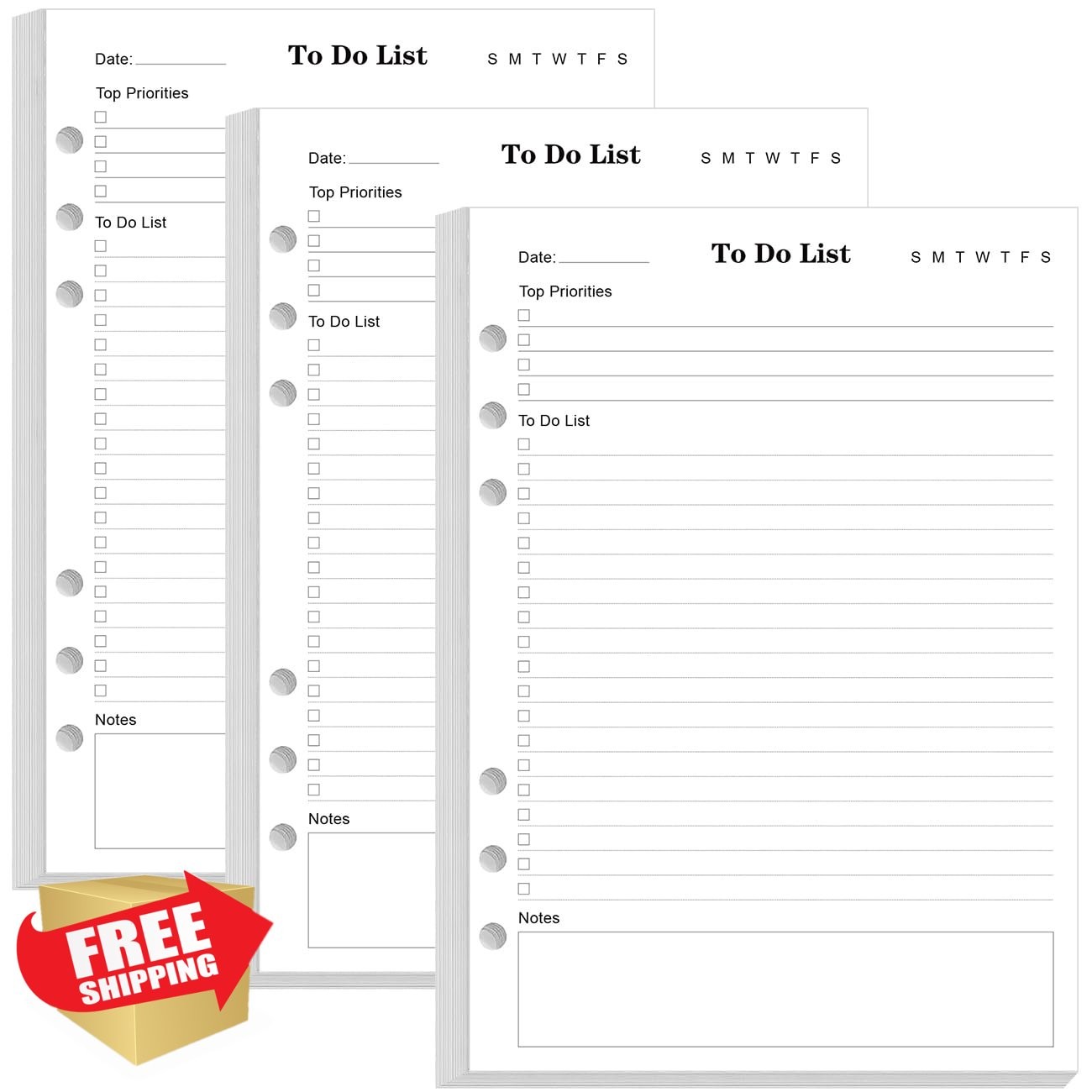 Yaridar To Do List Inserts A5 300 Sheets