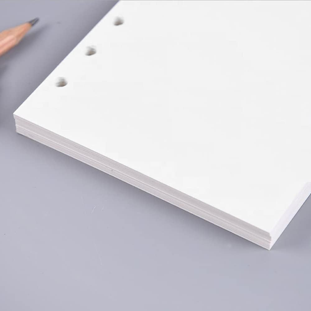 A6 Blank Refill Paper, 100 Sheets/200 Pages Loose Leaf Paper for Filofax Persona