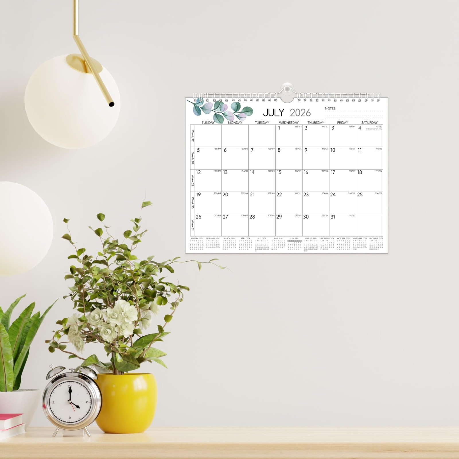 Wall Calendar 2026-2027 – Run Now to Jun 2027, 18 Monthly Calendar…