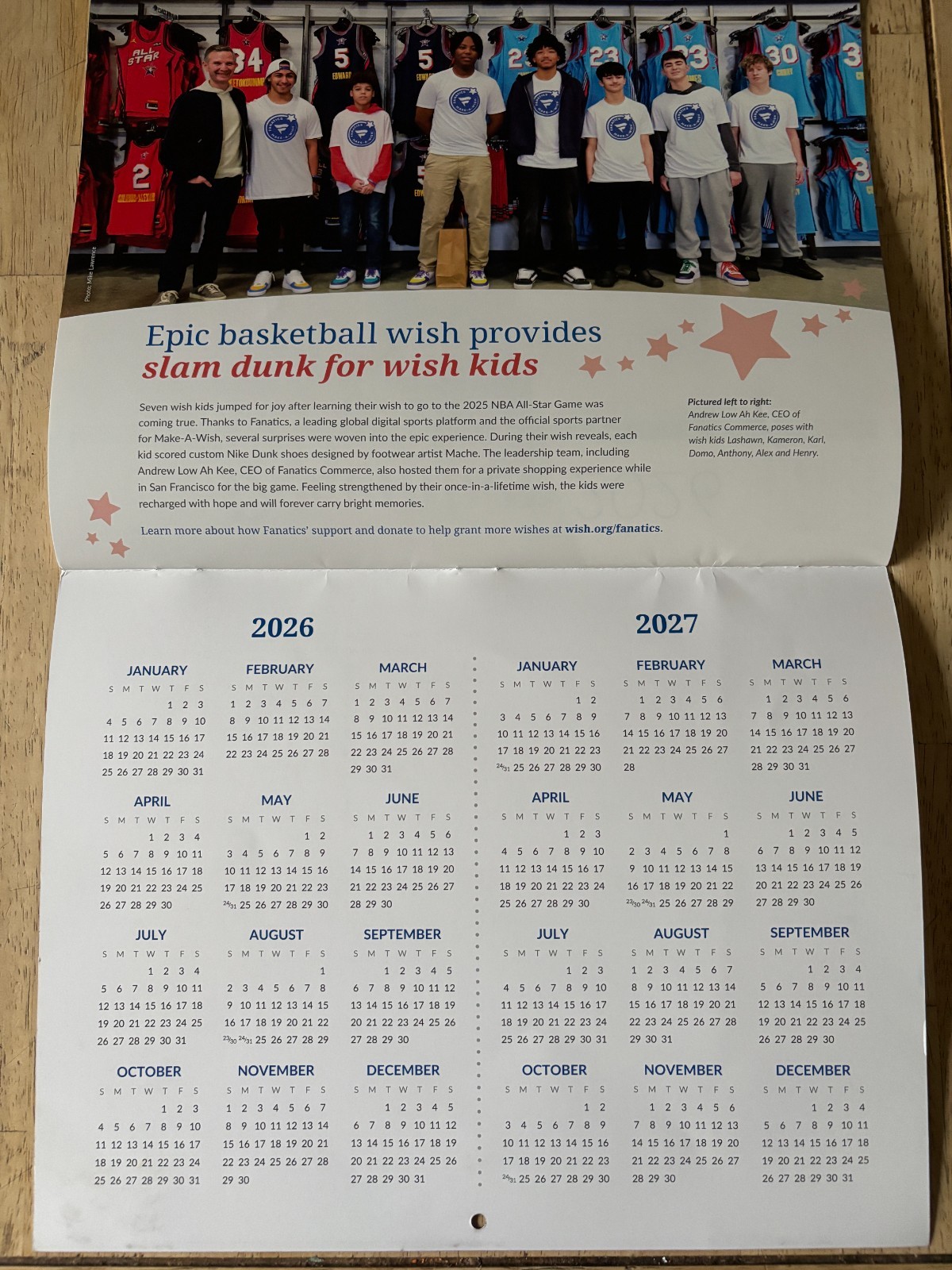 Make-A-Wish Foundation – 2026 Wall Calendar – 12 Months – Kute Kid Photography!