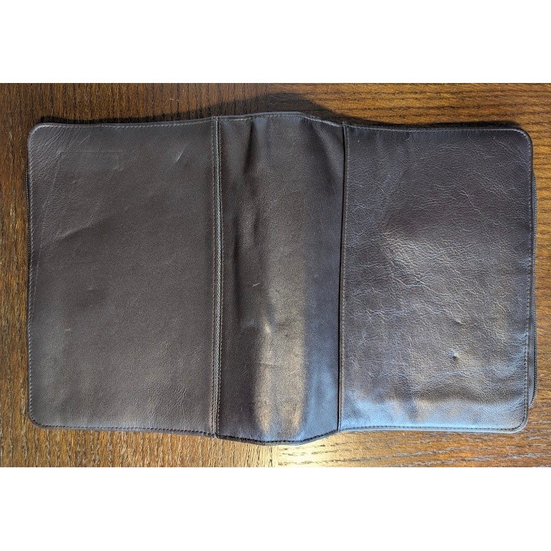 Franklin Covey Zip Planner 7 Ring – Full Grain Leather Dark Brown 8×10 Binder
