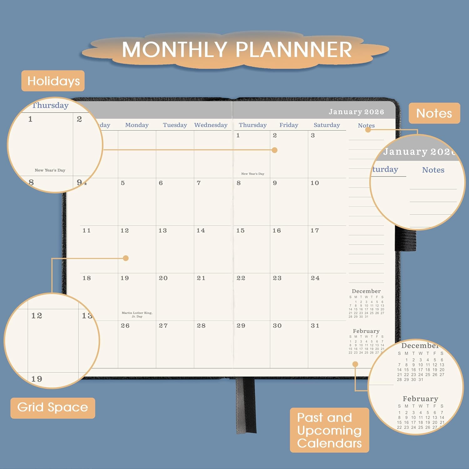 2026-2028 Pocket Planner – 3 Year Monthly Planner 2026-2028, Jan.2026 – Dec.2028