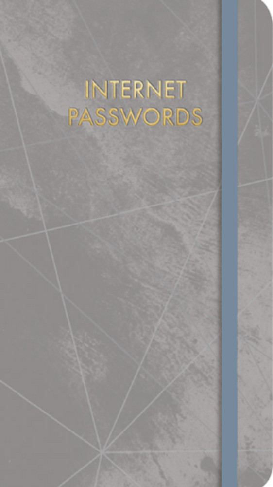 For Arts Sake E1 Carol Wilson Grey 6.3″x3.5″ Internet Password Log Book 219-2