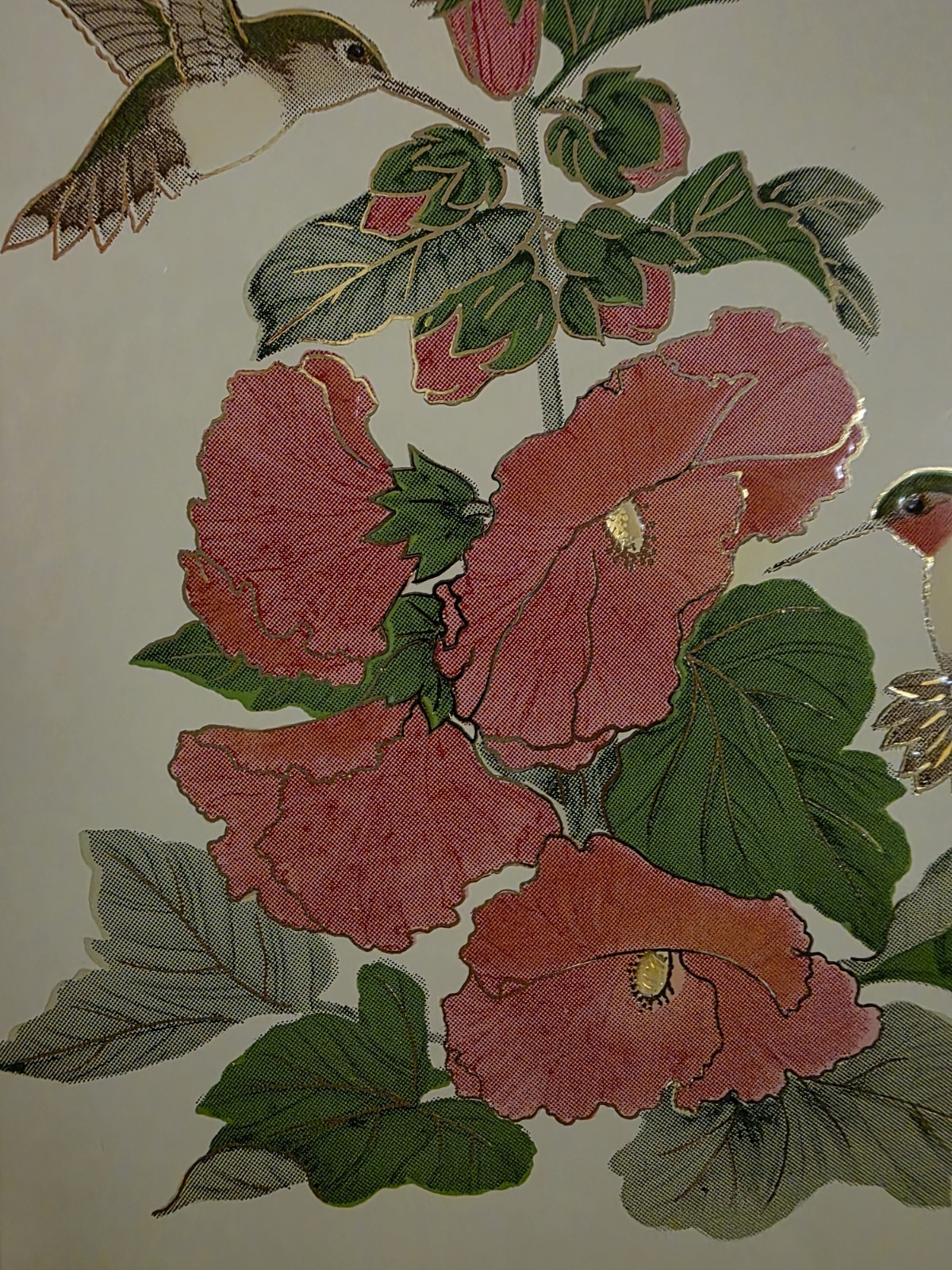 Vintage Otagiri Japan Lacquerware Address Book Hummingbird & Florals
