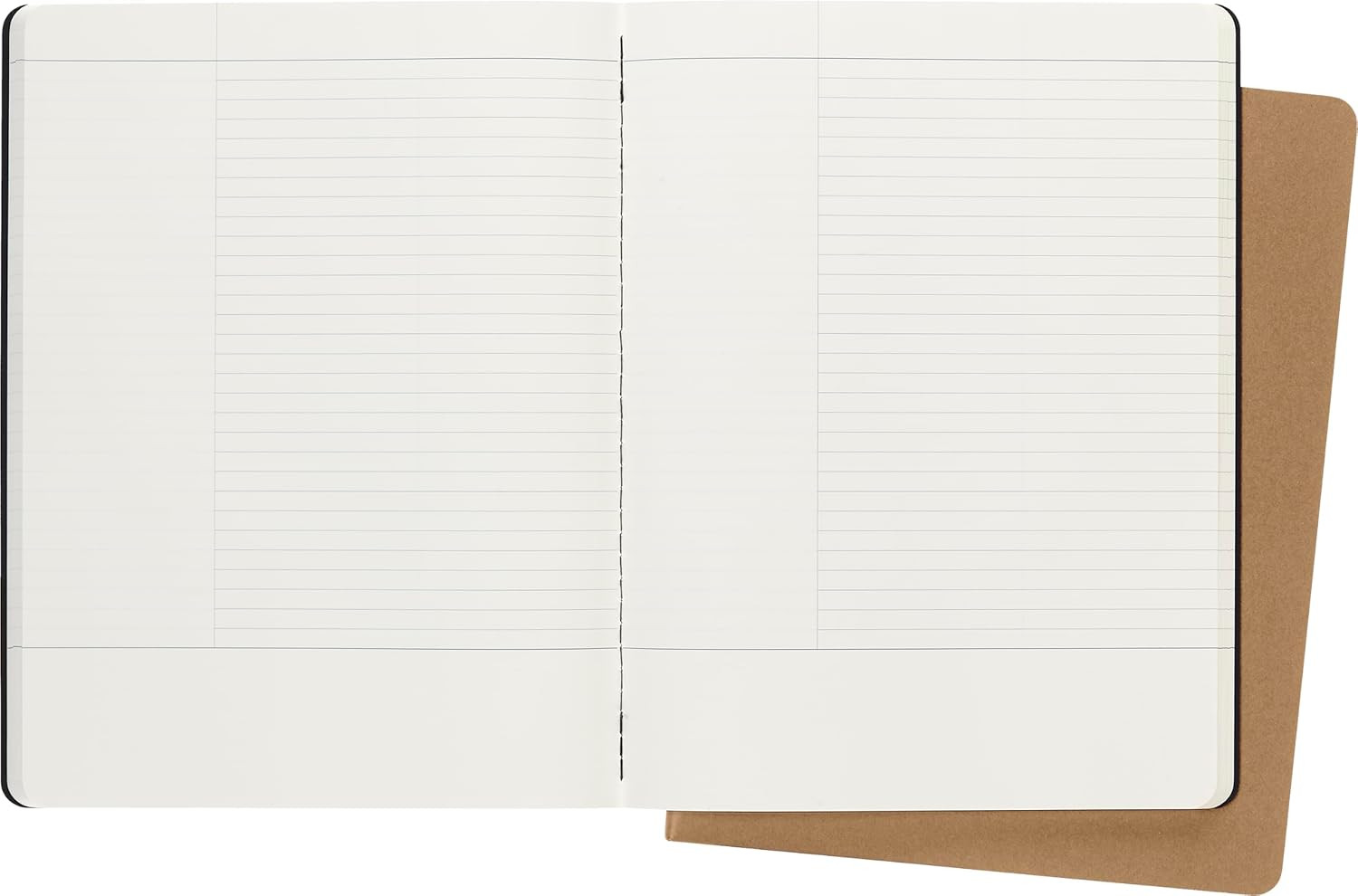 Cahier Journal, Soft Cover, Large (5″ X 8.25″) Ruled/Lined, Black, 80 Pages (Set