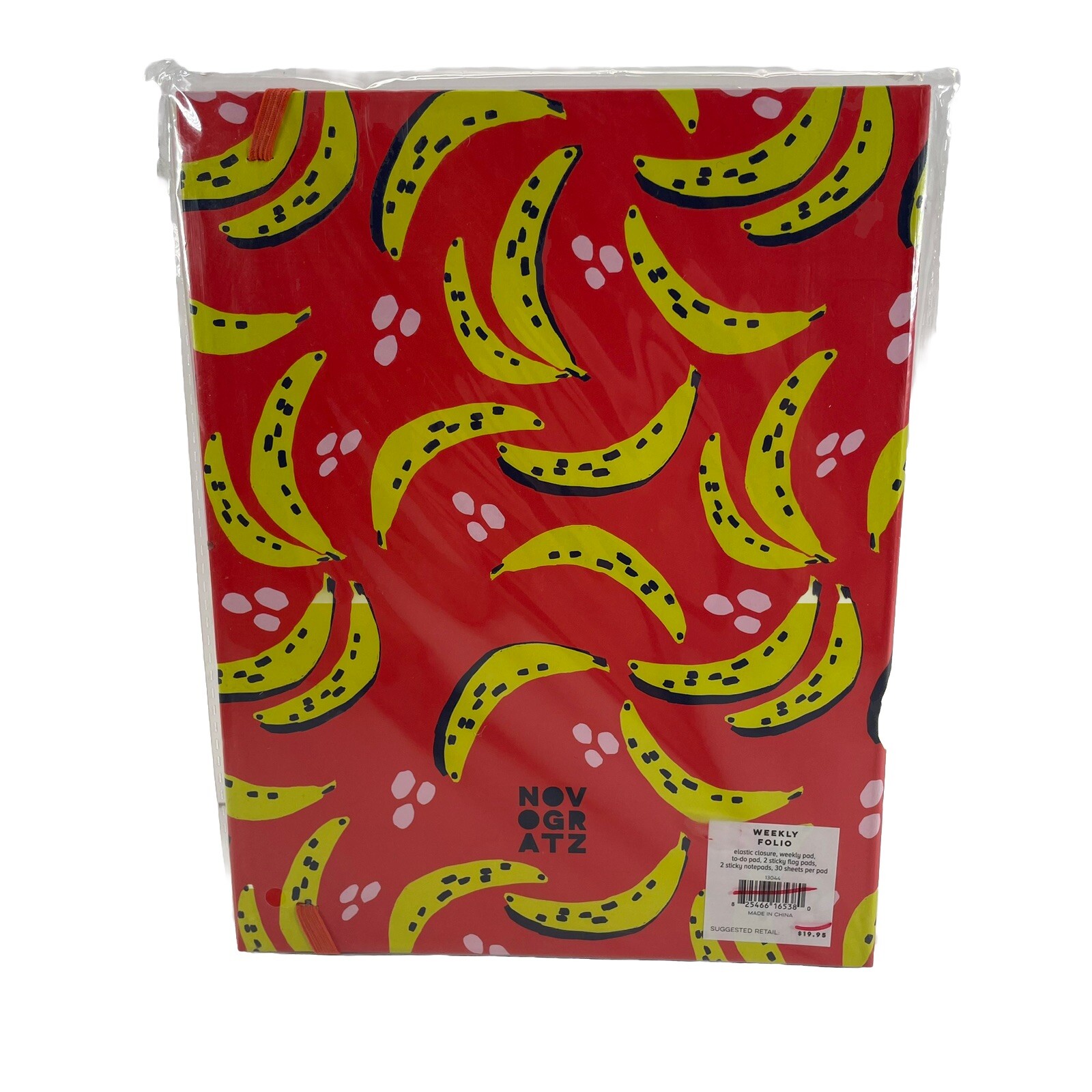 Novogratz Weekly Folio With Elastic Closure Weekly Pad To Do Sticky Pads Bananas