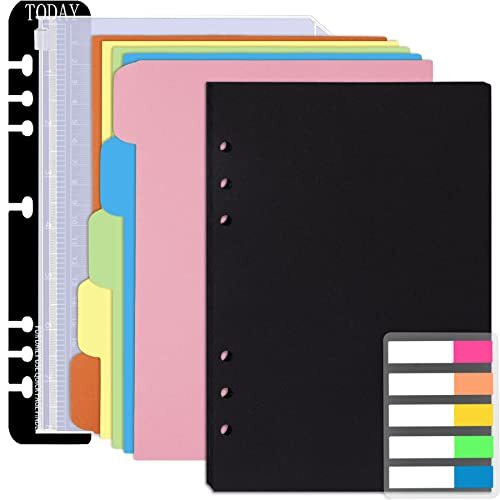 Planner Inserts 6 Rings Planner Refills Set, 60 Sheet To Do A5 Black Blank