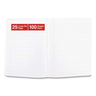 Universal 20930 Composition Book, Wide Rule, 9 3/4 x 7 1/2, White, 100 White