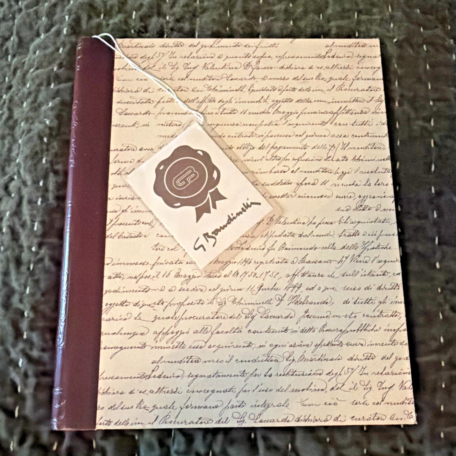 ITALIAN Leather Album Journal Jumbo 9 3/4″ x 12″ New G Bandinelli Italy Heirloom