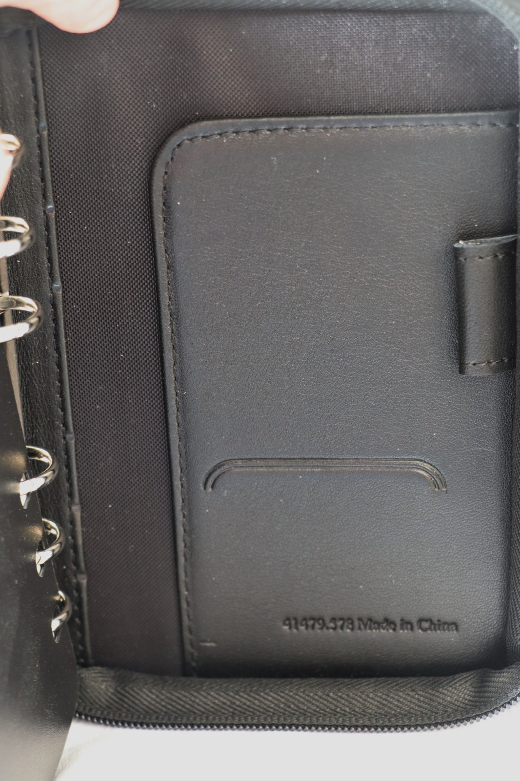FRANKLIN COVEY Black Smooth Leather Six Ring Binder Notebook 7″ NEW