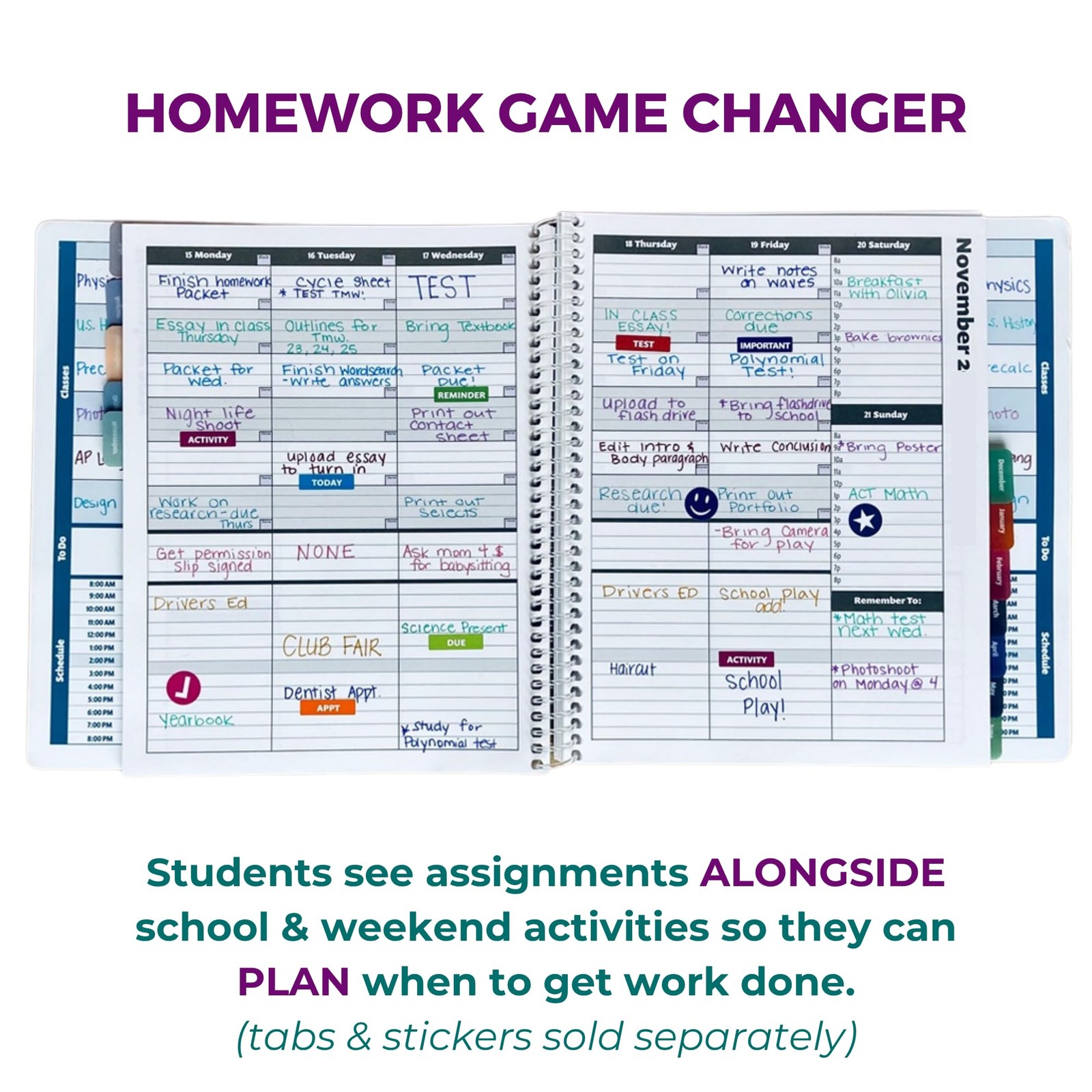 Order Out Of Chaos Academic Planner 2026-2027, Daily 8.5×8.25, Stormy Blue