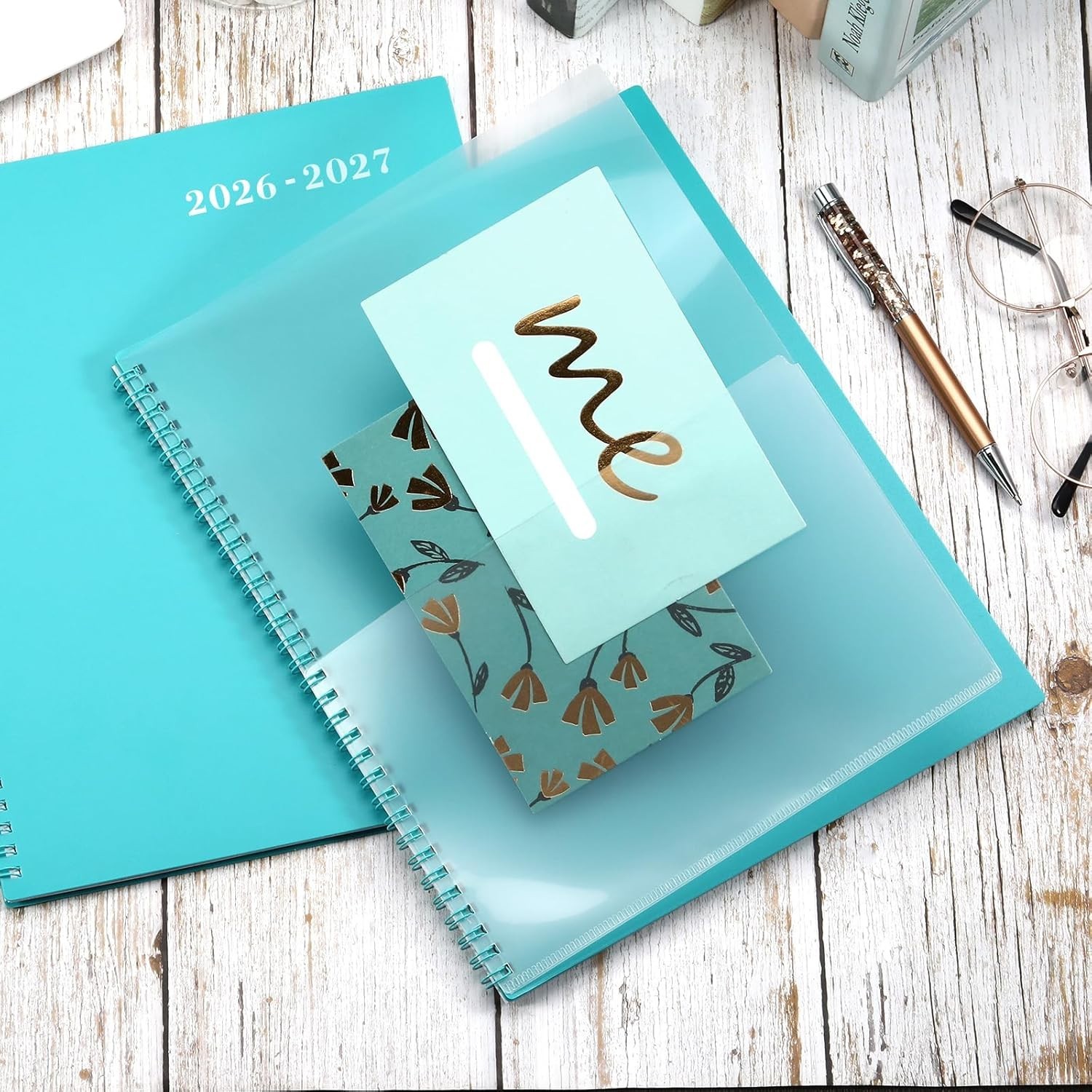 Elegant 2026-2027 Monthly Planner | 9×11 | Durable Twin-Wire Binding & Tabs