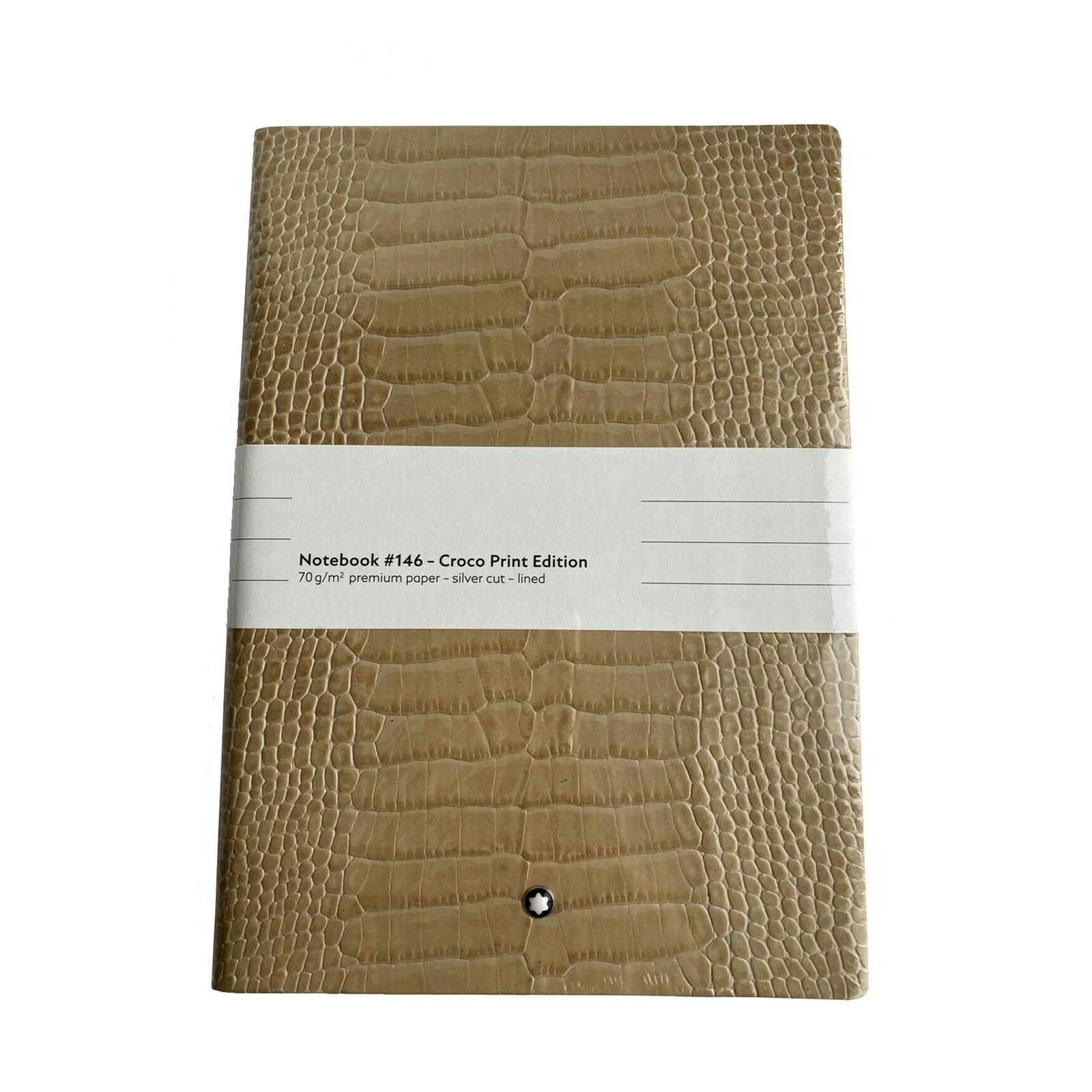 Montblanc Notebook #146 Croco Print Premium Paper Lined Silver Cut Notebook