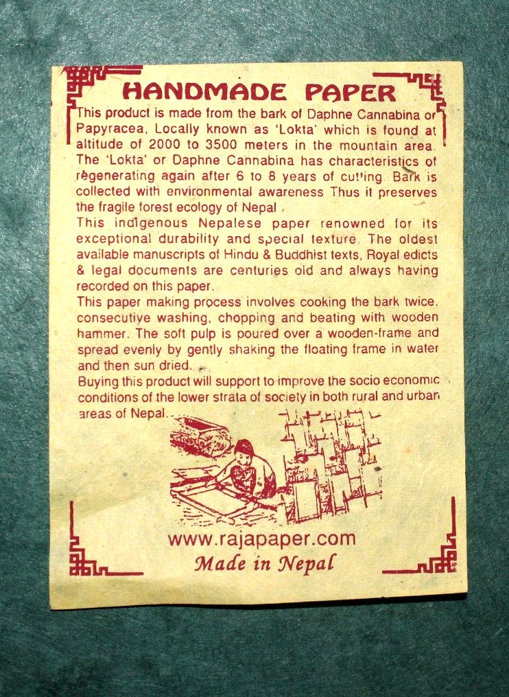 8″x 6 ” Nepali lokta paper note book