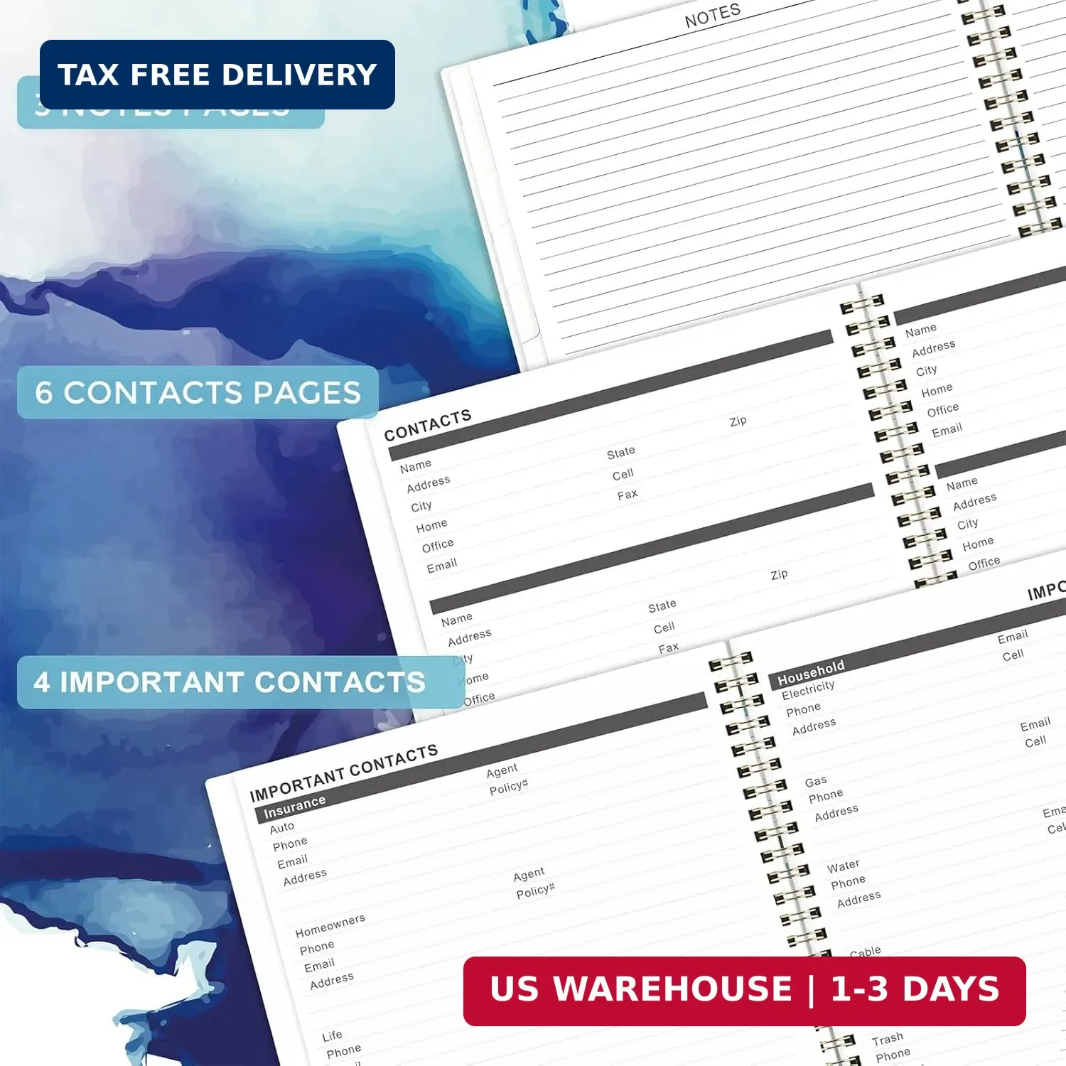 Monthly Planner 2026-2028 – 2 Year Planner 2026-2028, July 2026 – June 2028, 9″