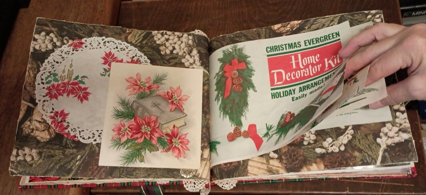 Handmade Christmas Junk Journal True Vintage Ephemera10″ x 8.5″ Photo Art