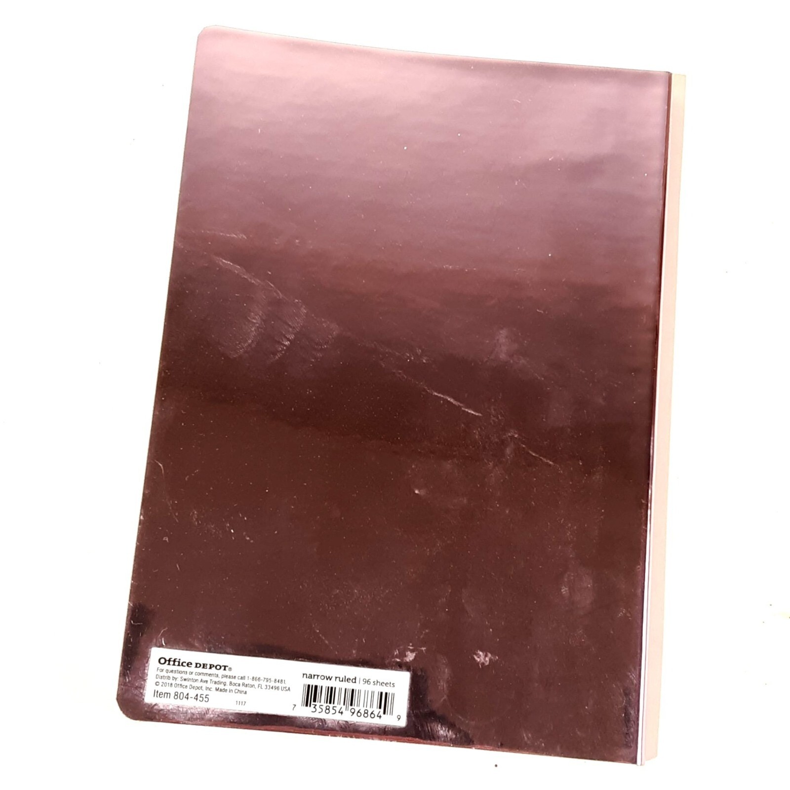 Shiny Rose Gold Journal Narrow Ruled 150 Sheets Office Depot 8.25″ x 5.75″ Noteb