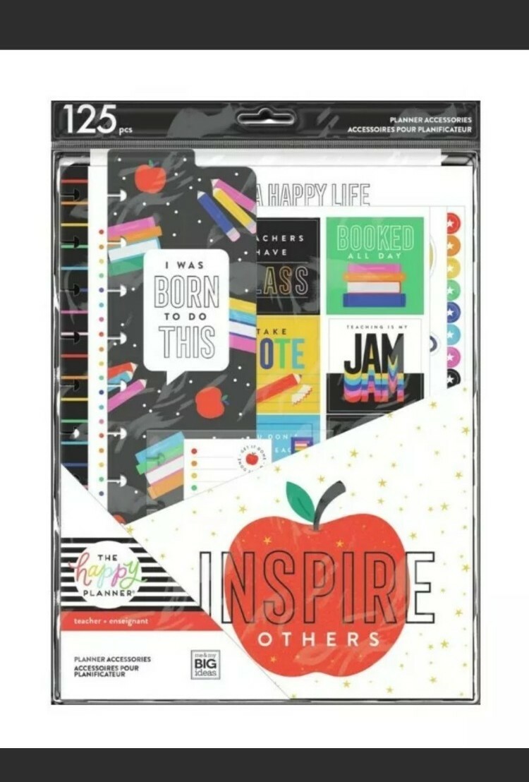 The Happy Planner Accessories Teacher Pack, 125 Pieces, Inspire Others