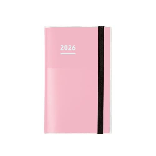 Kokuyo Jibun Techo Mini 2026 Monthly Weekly Planner B6 Slim Pink Ni-JFM1P-26
