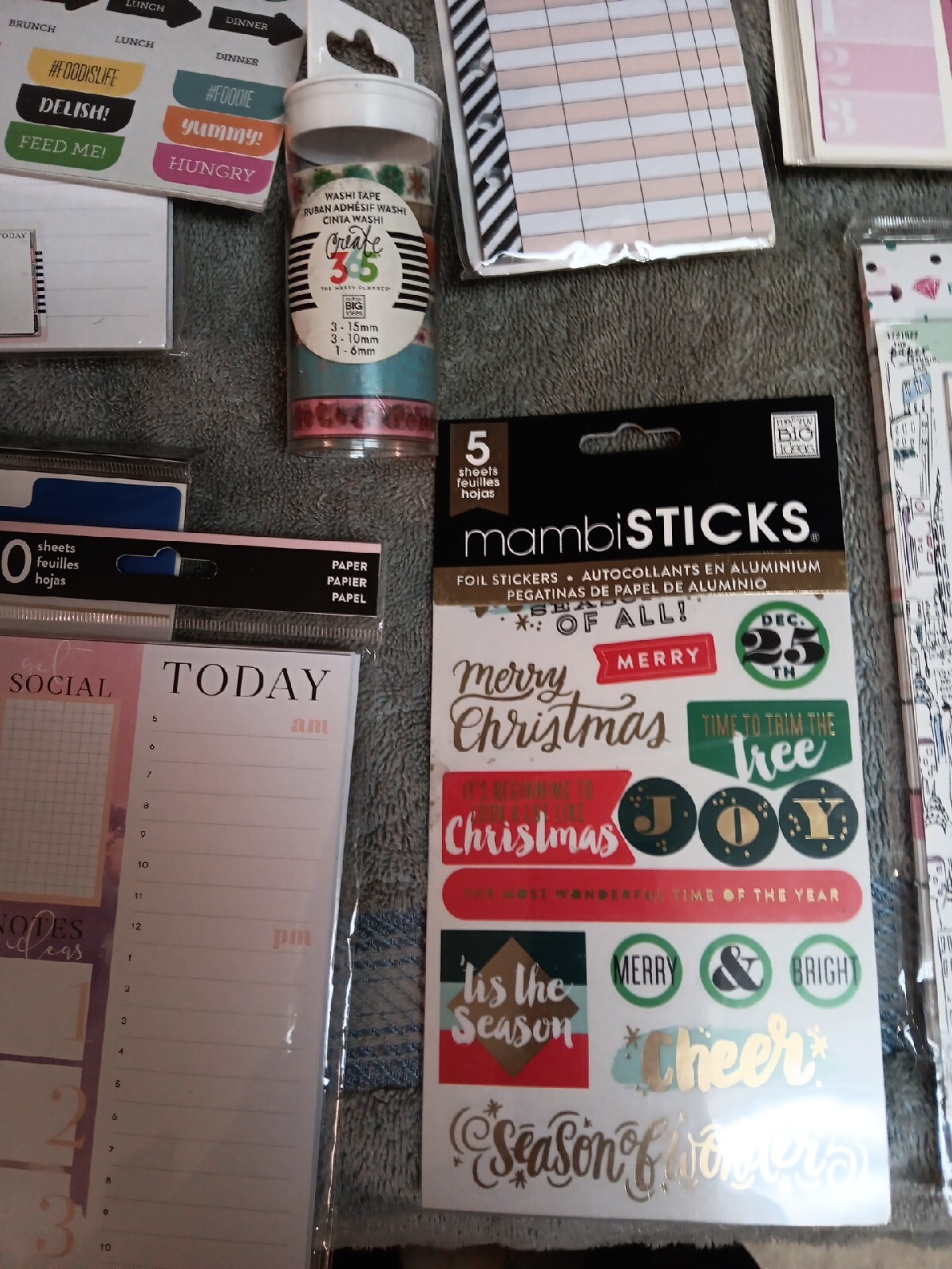 Happy Planner, Agenda 52, Big Idea Sticker Books And Tape 15 Pcs