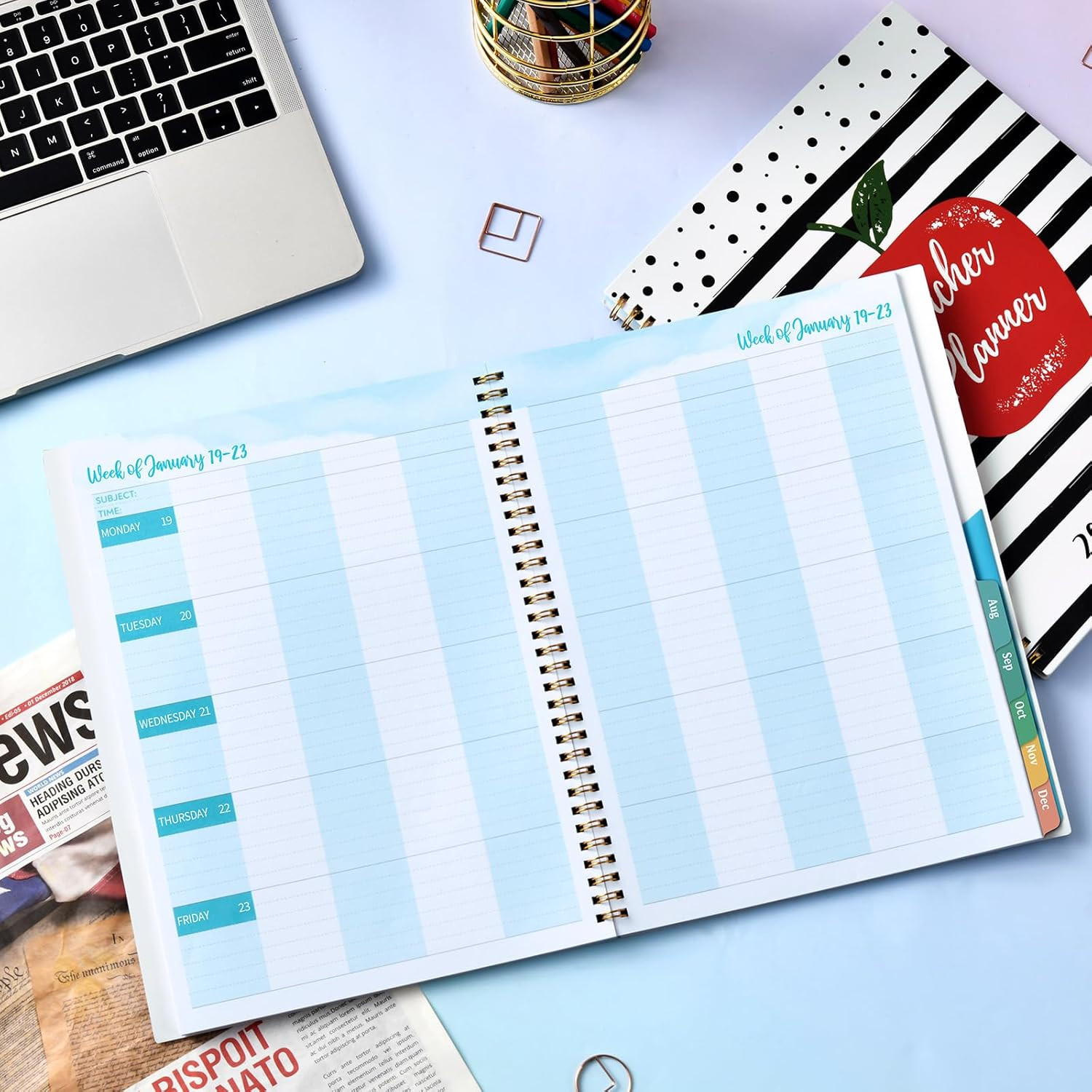 2026 Teacher Planner, Lesson Planner 2026, January 2026 – December 2026, 8.5″ x