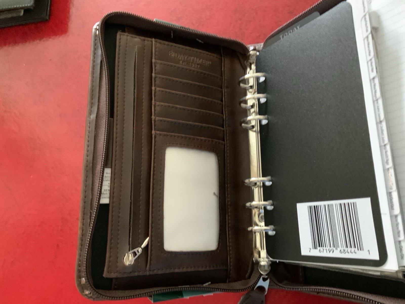 Day-Timer Wire-Bound Leather Organizer System Agenda Brown # 68444