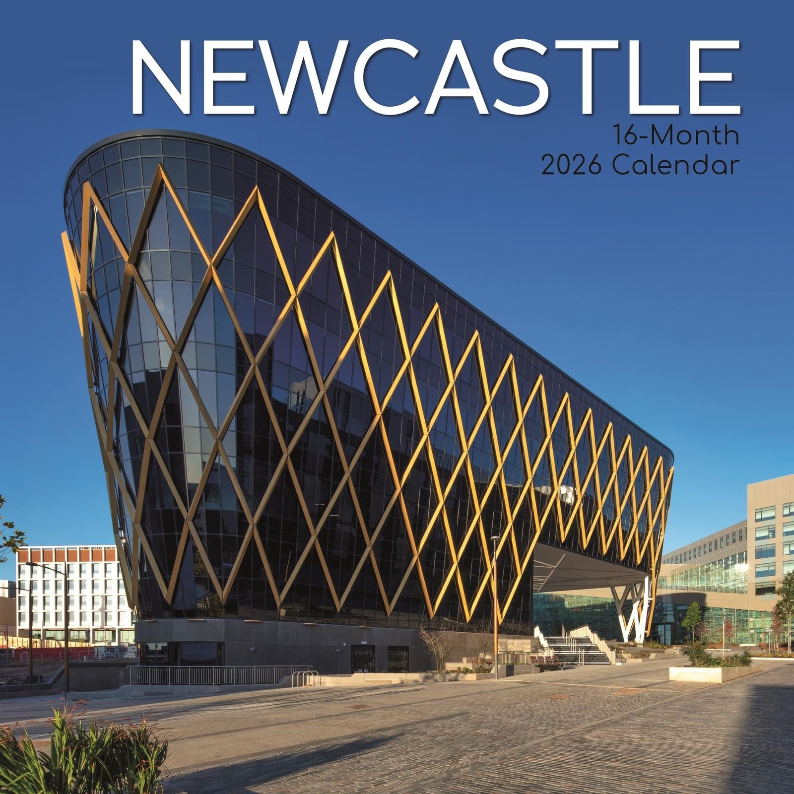 The Gifted Stationary 2026 Square Wall Calendar, Newcastle, 16-Month Scenic…