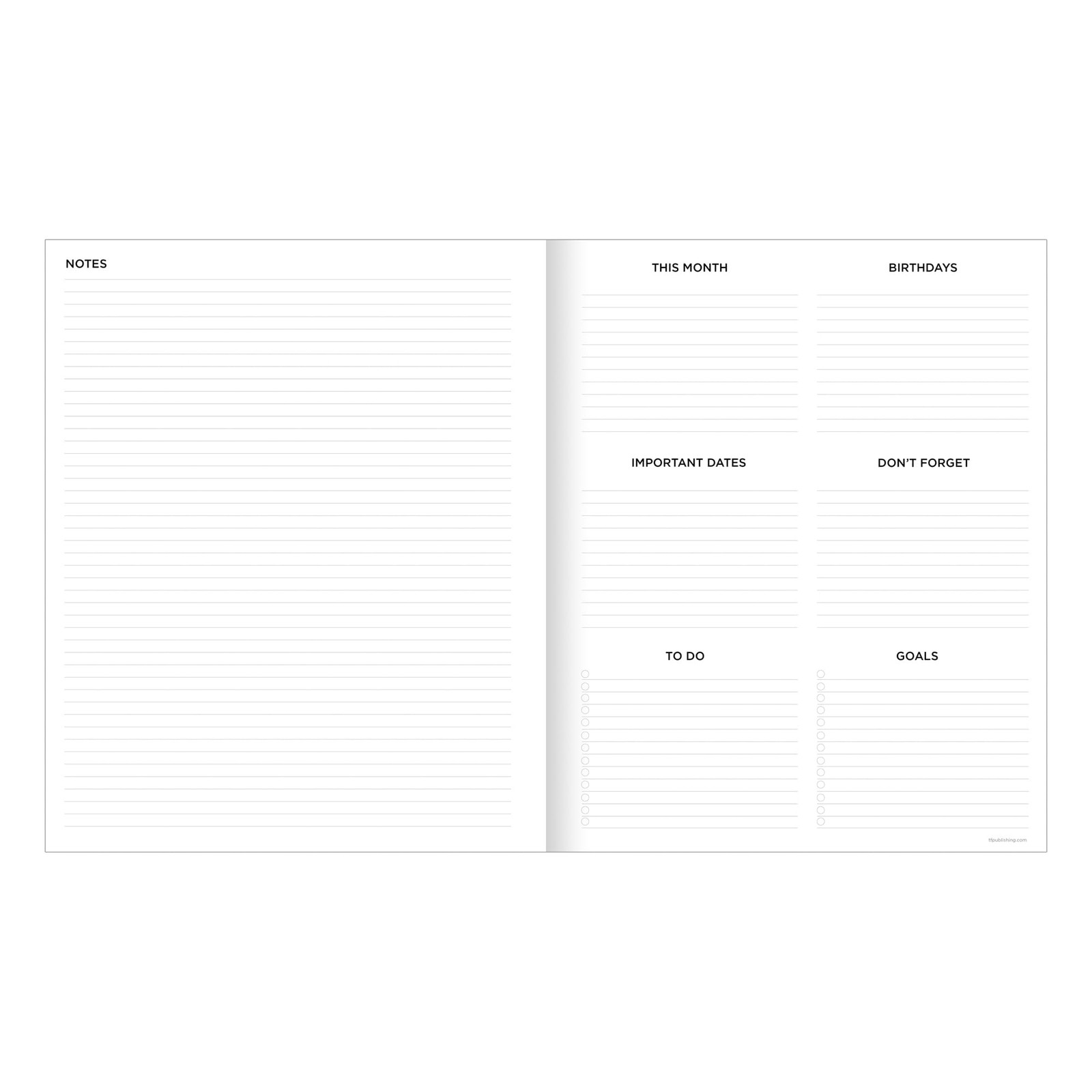 TF Publishing 2026 Denim Large Monthly Planner – 2 Page Spreads Large,