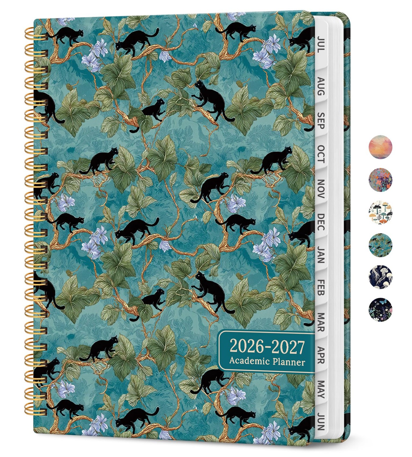 Planner 2026-2027, Academic Year Weekly and (8.5″x11″)a4, H-Cats in Vine
