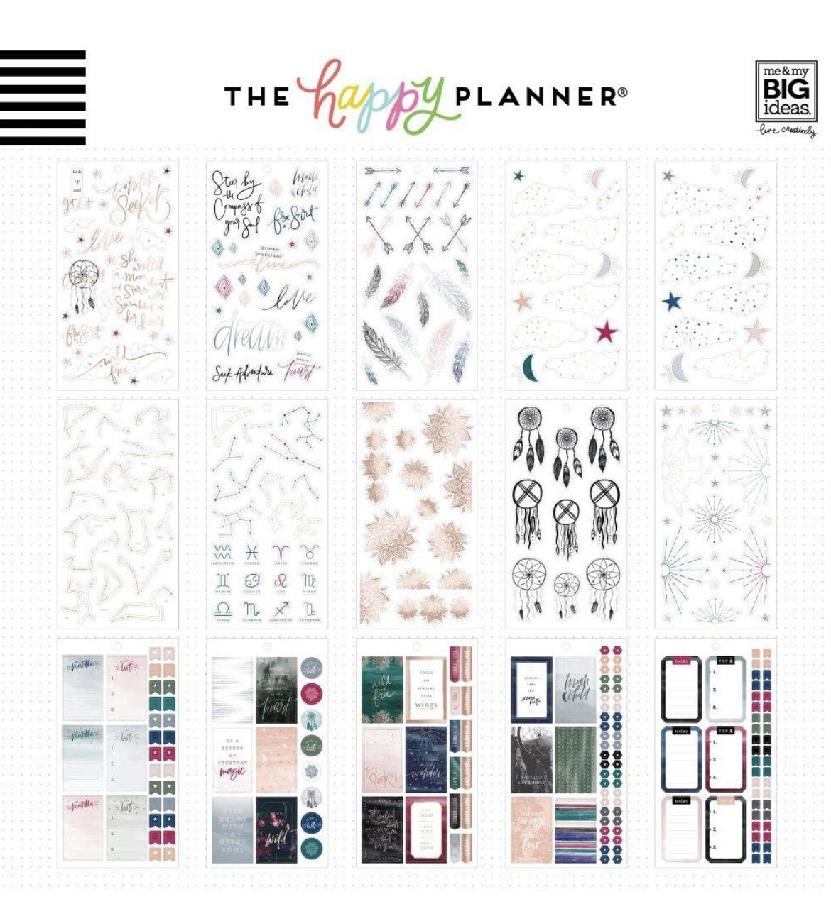 Happy Planner-Free Spirit STICKER BOOK. 938 Pieces