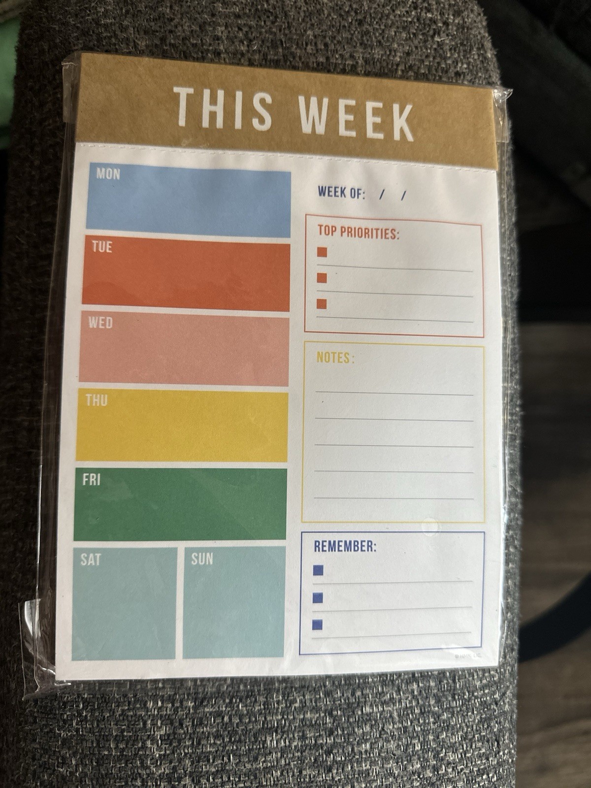 2 Pc Colorful Weekly Planner Calendar & Spiral Notes Notebook/Journal Set New