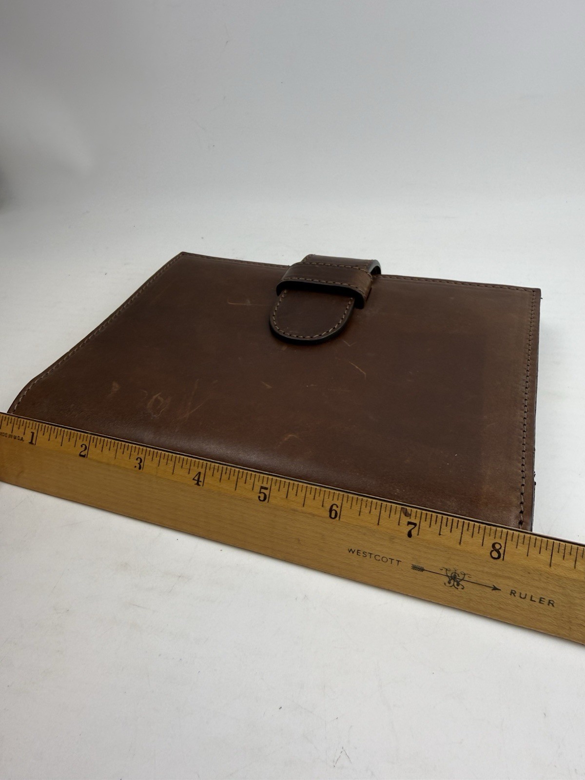 Borlino Italy Brown Leather Journal Leather 8.5x6in