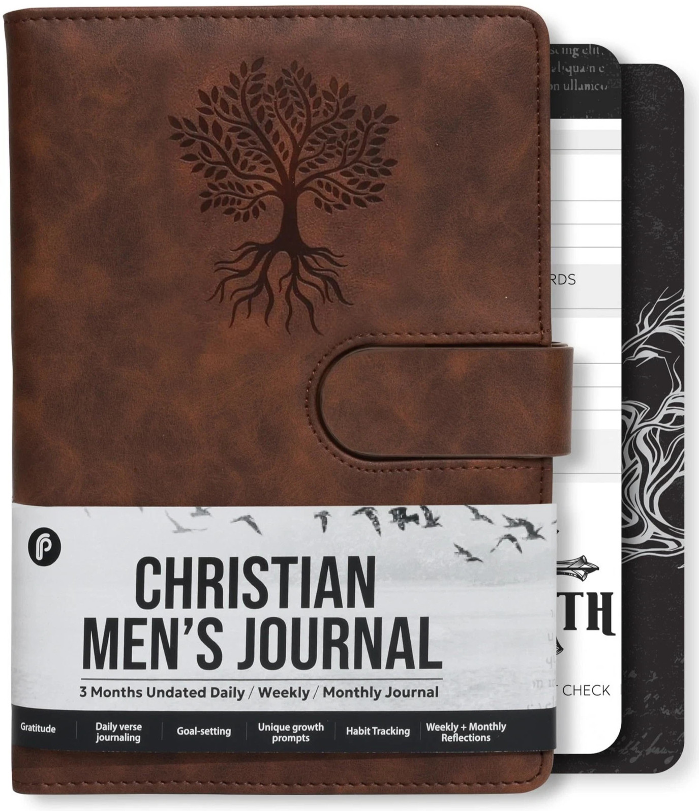 Prazoli Leather Christian Prayer Journal For Men Daily Devotional Bible Study Ne