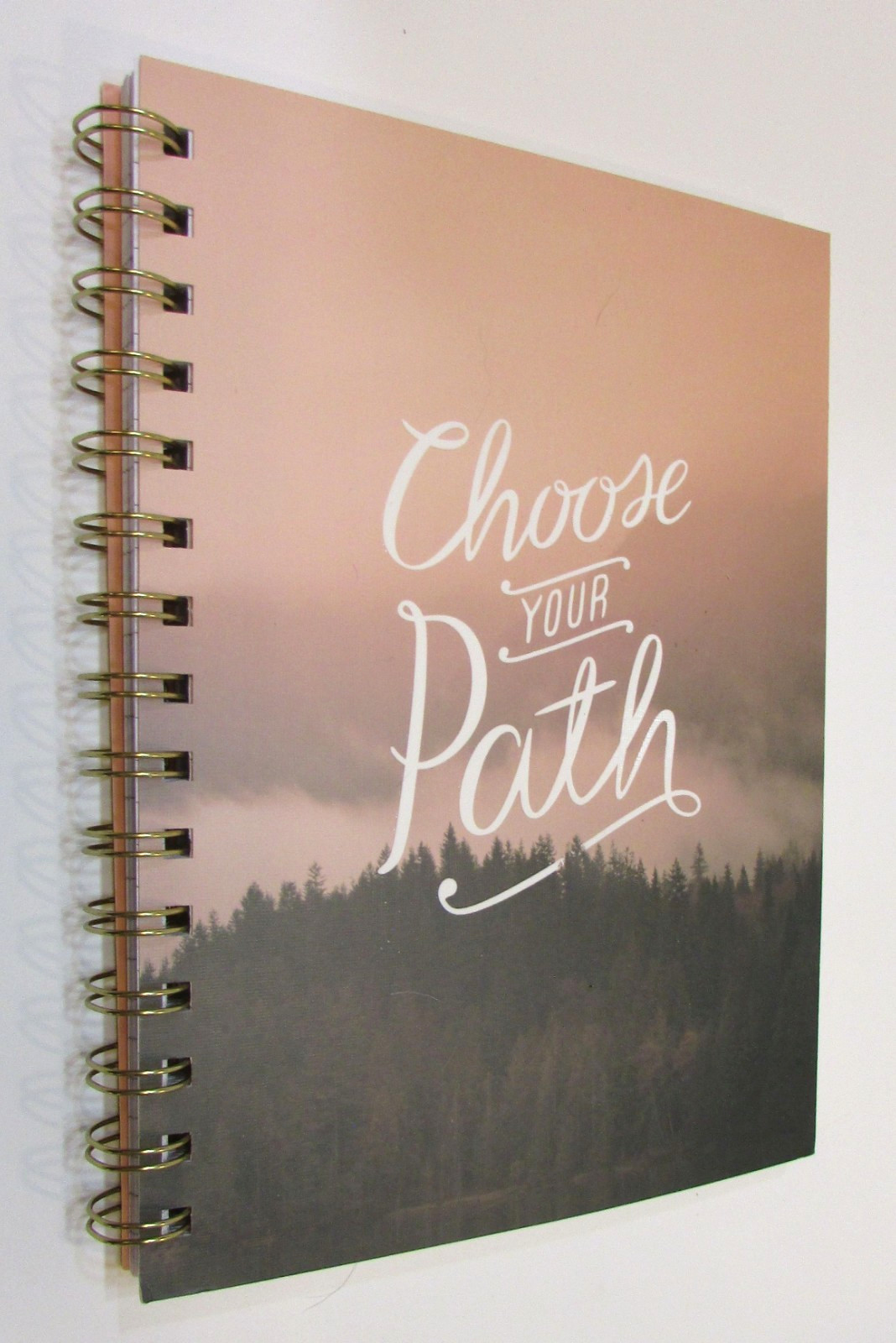 New Compendium 6×8 Mountain Forest Softcover Spiral Journal Choose Your Path