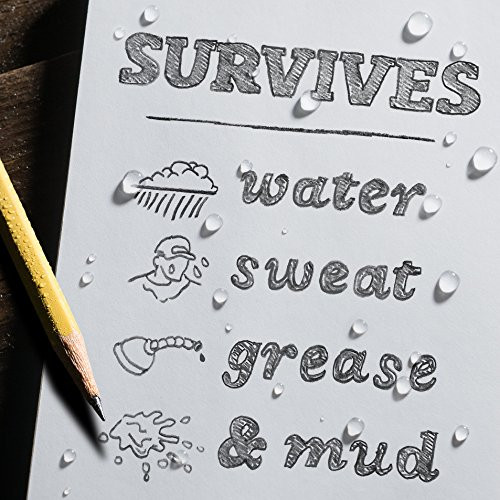 Hi Vis Green Waterproof Notebook 64 Pages Wire O Binding Outdoor Journal