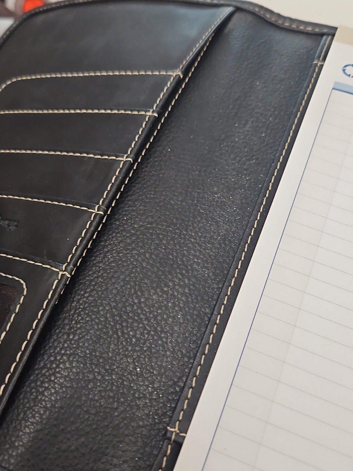 Franklin Covey 763500 Planner Notebook 9×7” Snap Closure Black “Leather”