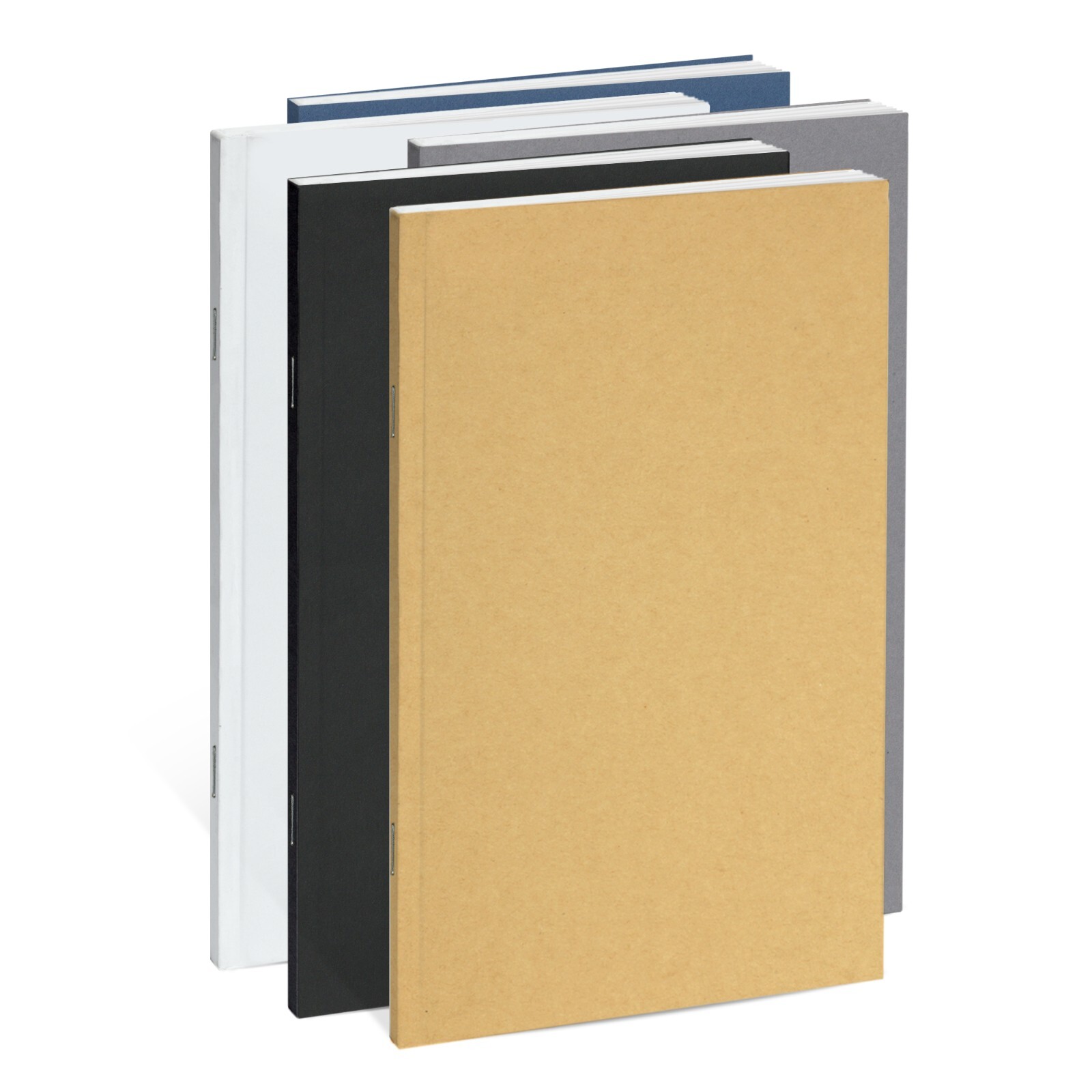 Set of 100 Notebooks Black Cover Multiple Sizes Page Styles School Events—60 pgs
