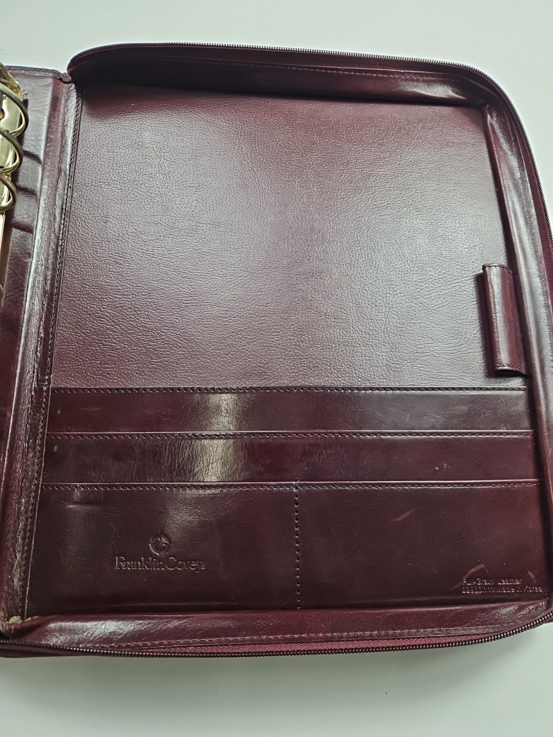 Vtg Franklin Covey 7 Ring Binder Planner Organizer Handles Zip Tote Strap