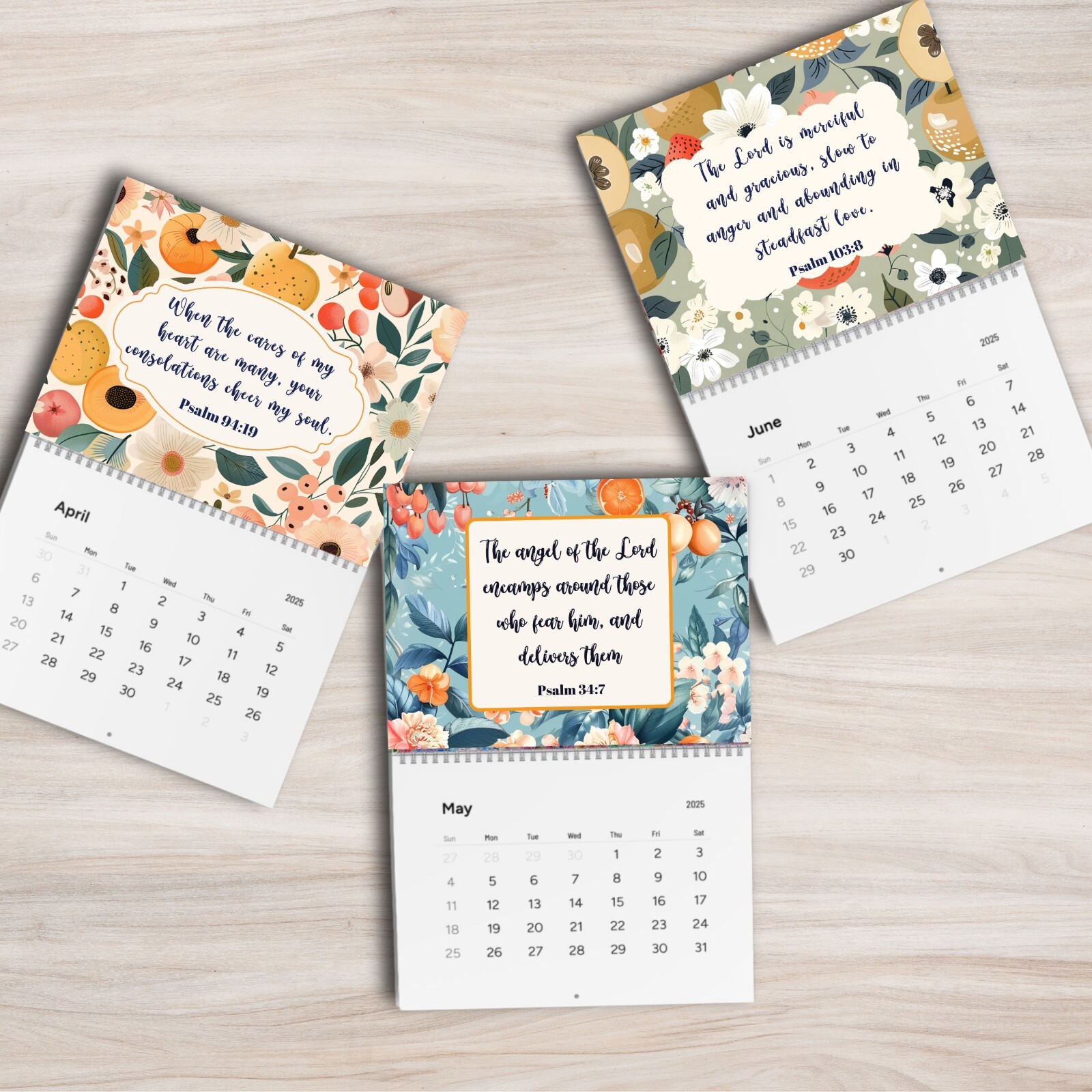 Psalms 2026 Wall Calendar 12 Month 11″ X 8.2″ Bible Verse Wall Calendar