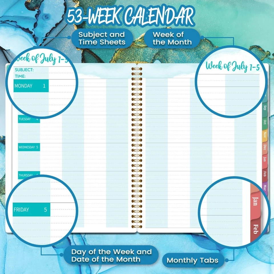 Teacher Planner 2025-2026 – Teacher Lesson Planner from July 2025 to June 202…