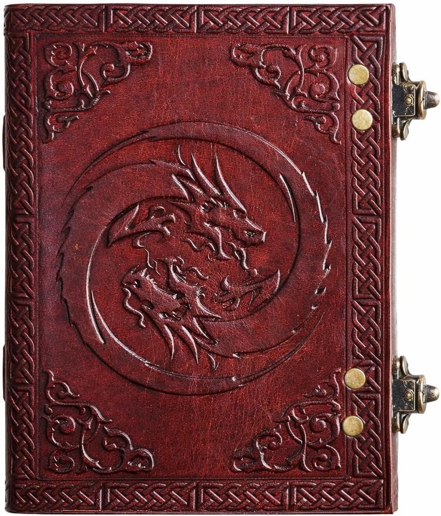 Handmade Vintage Leather 7×5 Double Lock Blank 200 Pages B1G1 Free