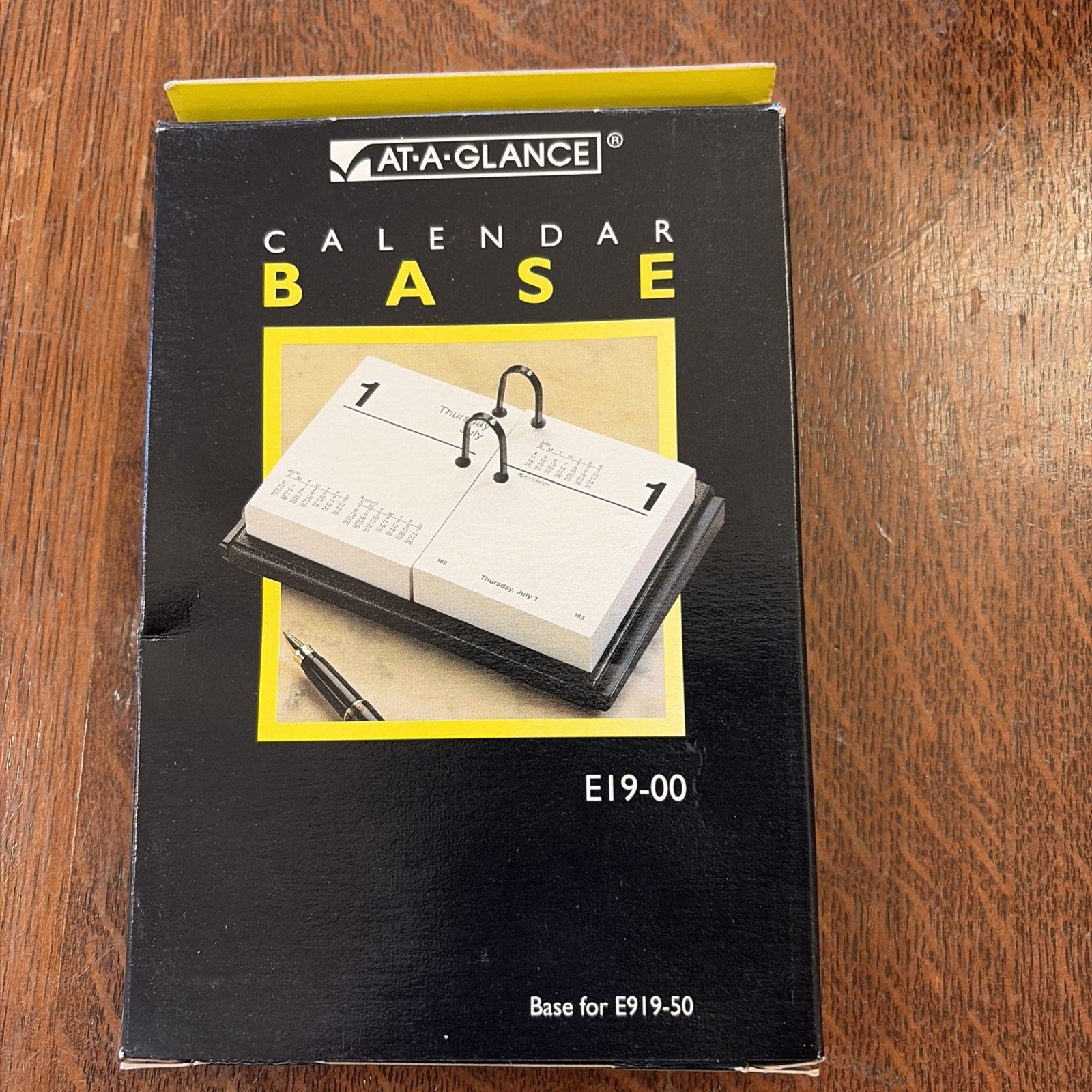 NOS At-A-Glance Desk Calendar Base for Calendar Size 3″ x 3-3/4″ Model E19-00 US