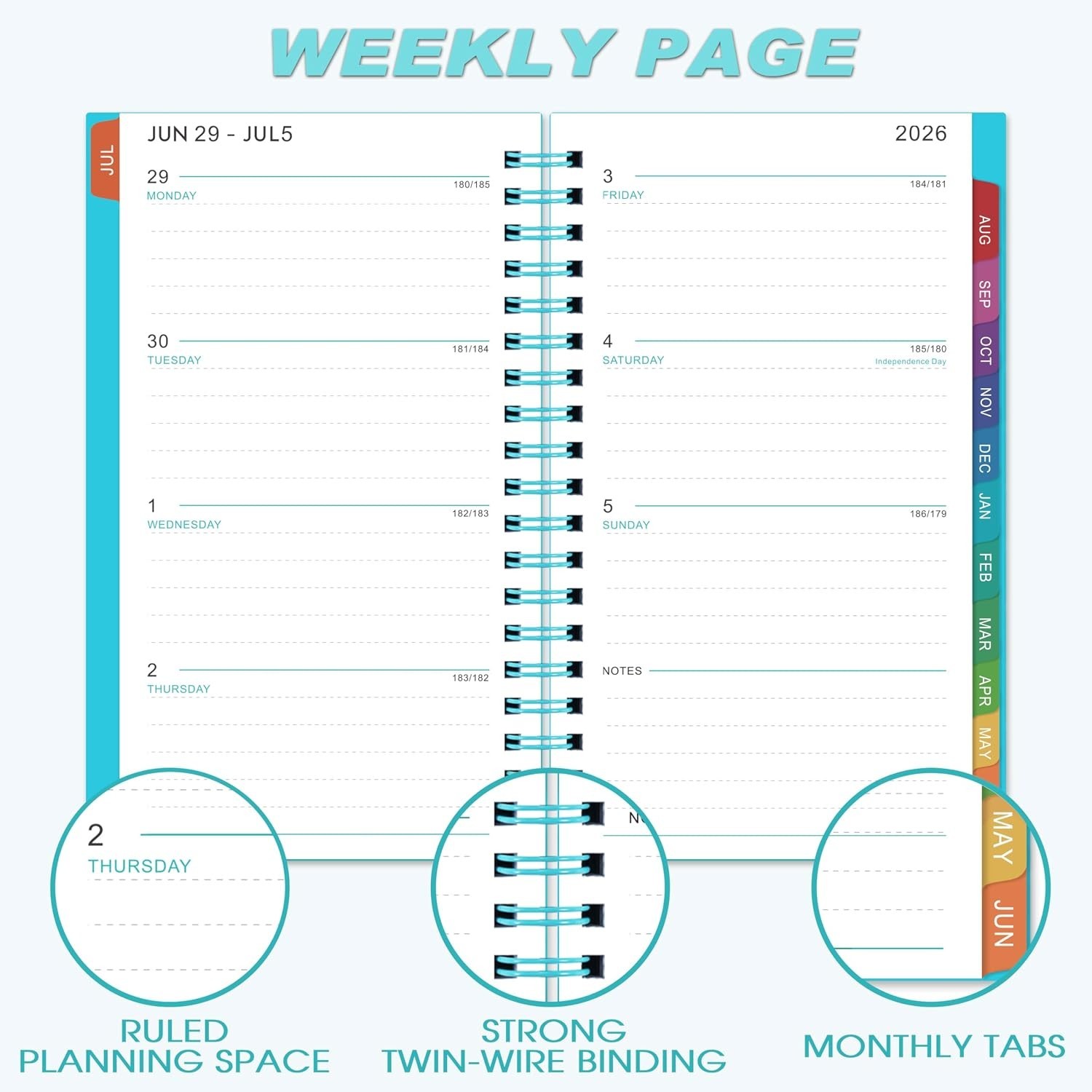 2026-2027 Pocket Calendar/Planner – Weekly & Monthly Pocket Planner for Purse…