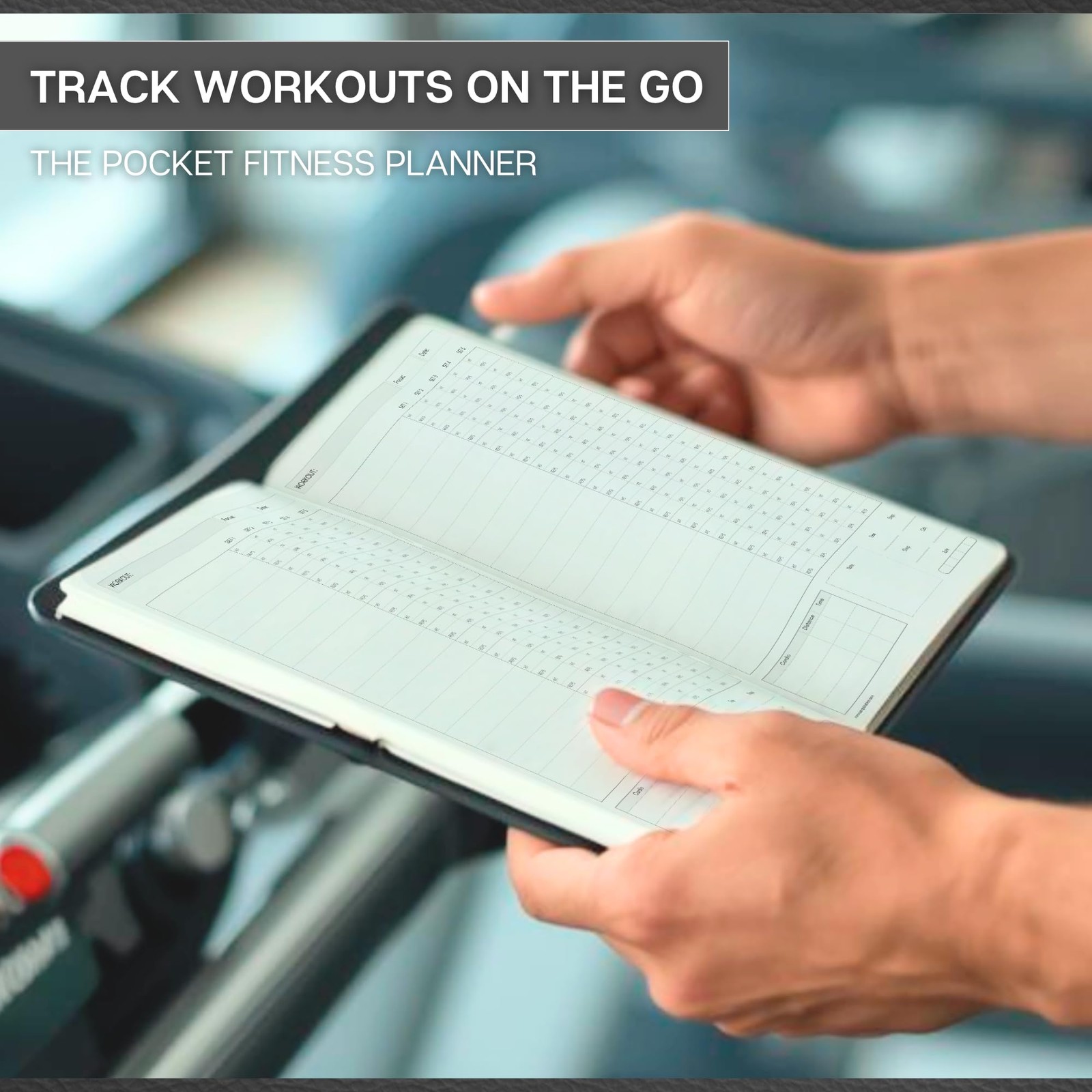 Pocket Fitness Planner A6 Gym Workout Logbook, (105 x 148 mm), Mono